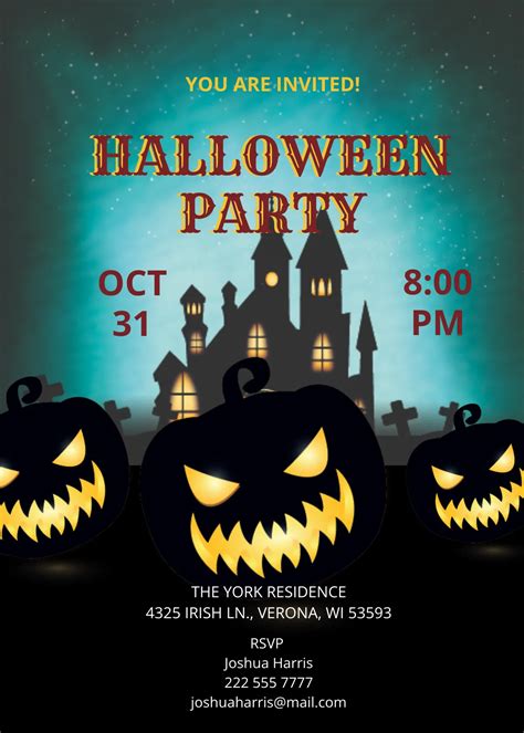 Free Halloween Party Invite Template