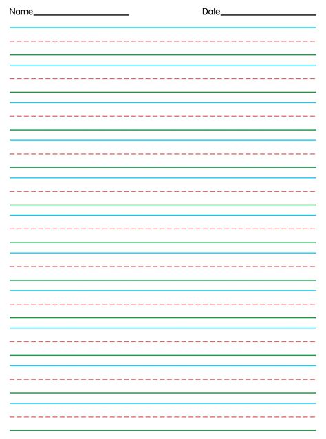 Free Handwriting Templates For Kindergarten