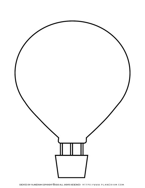 Free Hot Air Balloon Template