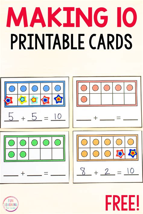 Free I Have Who Has Printable Making Ten Math Activity