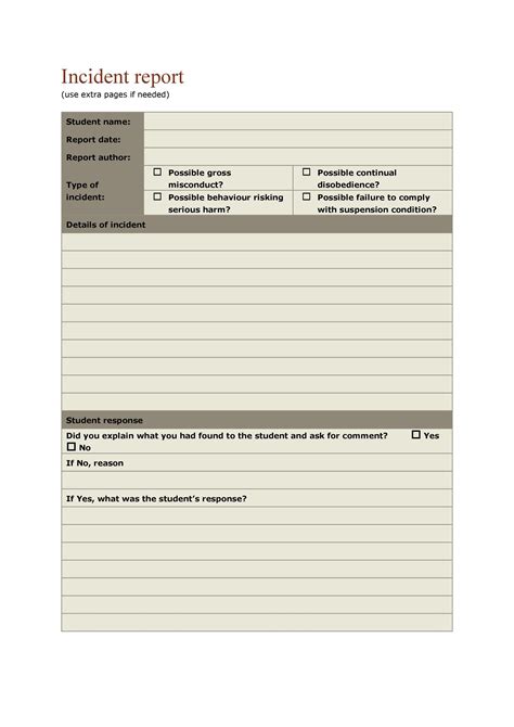 Free Incident Report Template Word