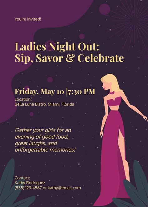 Free Ladies Night Invitation Template