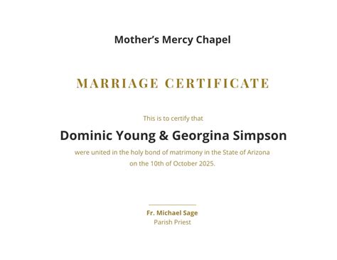 Free Marriage License Template