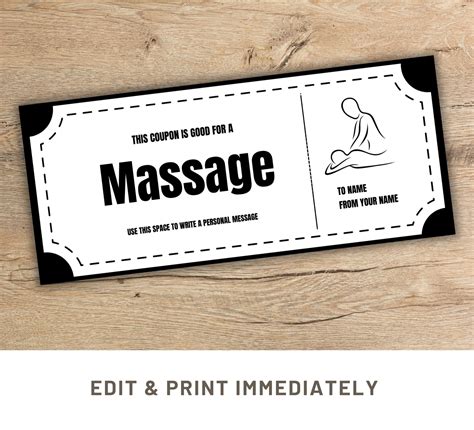 Free Massage Coupon Template