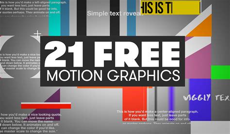 Free Motion Graphic Templates