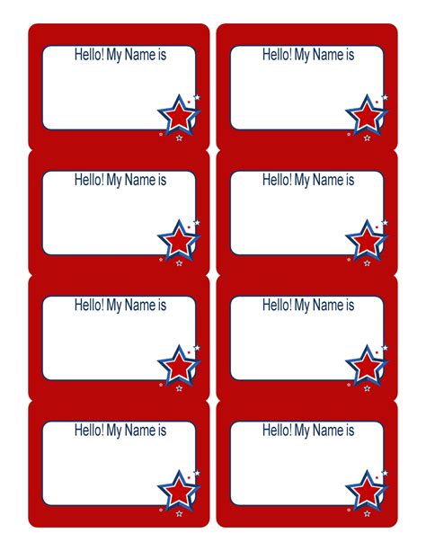 Free Name Tag Template