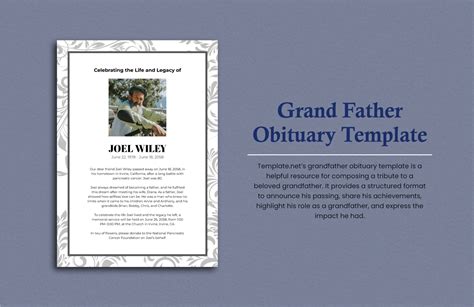 Free Obituary Template For Father