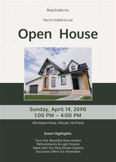 Free Open House Template