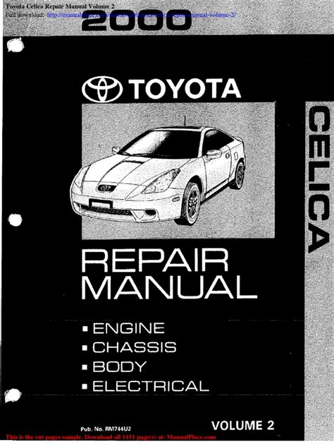 Free PDF: 1991 Toyota Celica Repair Manual PDF Epub