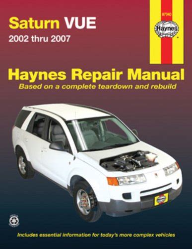 Free PDF: 2003 Saturn Vue Repair Manual pdf Kindle Editon