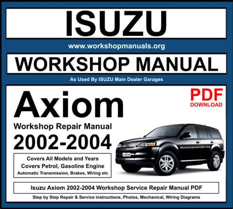 Free PDF: Isuzu Axiom 2002 Owners Manual PDF PDF