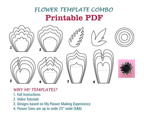 Free Paper Flower Templates