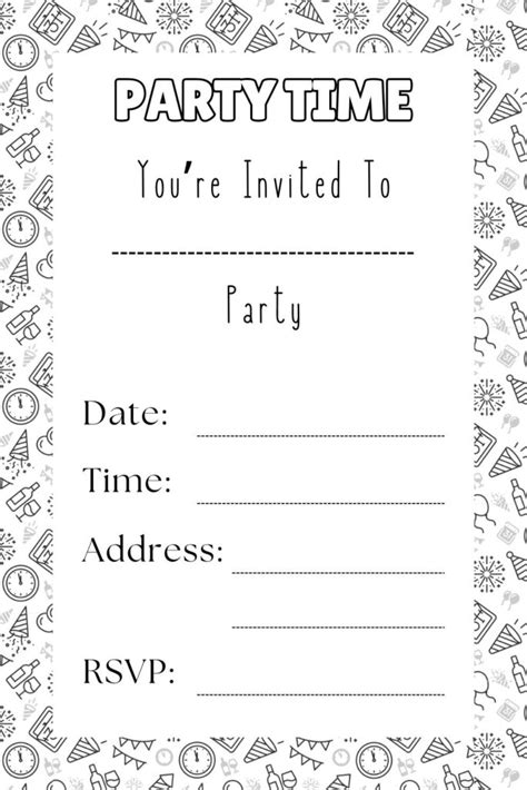 Free Party Invite Template