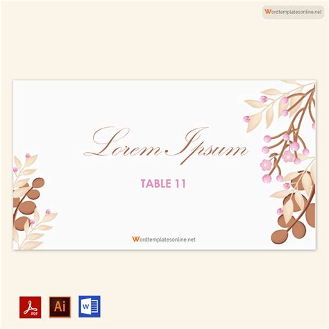Free Place Card Templates