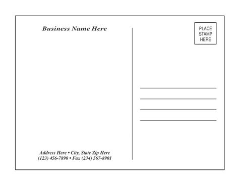 Free Postcard Templates For Word