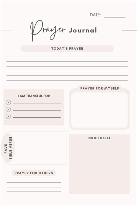 Free Prayer Journal Templates