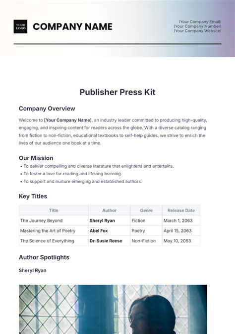 Free Press Kit Template