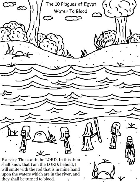 Free Printable 10 Plagues Of Egypt Coloring Pages
