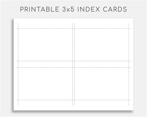 Free Printable 3x5 Index Card Template