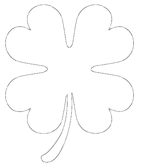Free Printable 4 Leaf Clover Template