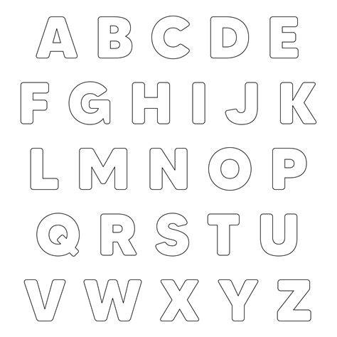 Free Printable Alphabet Letters Template