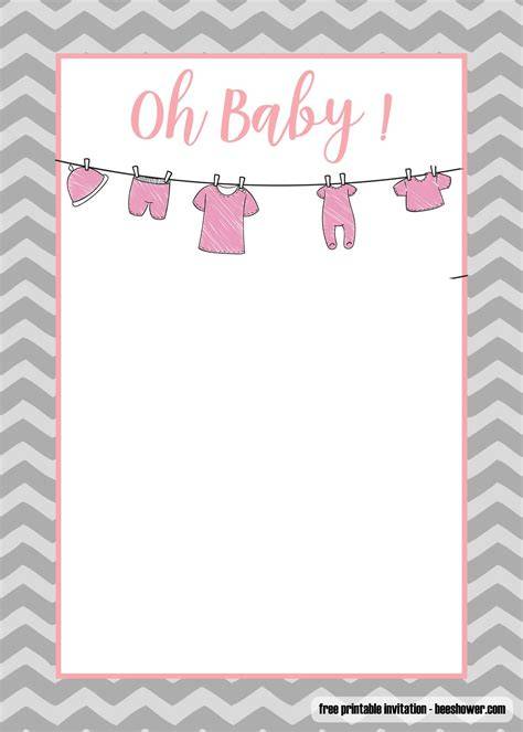 Free Printable Baby Shower Onsie Invitations For Girls Templates