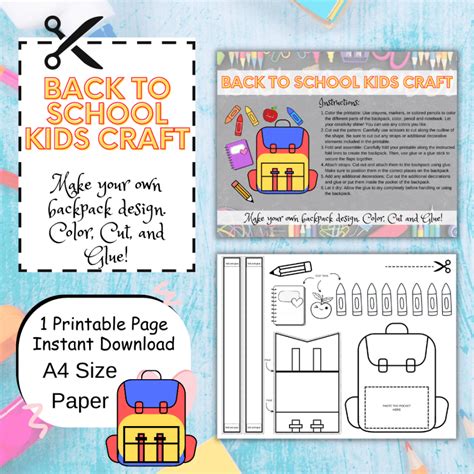 Free Printable Back To School Crafts