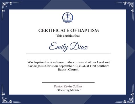 Free Printable Baptismal Certificates