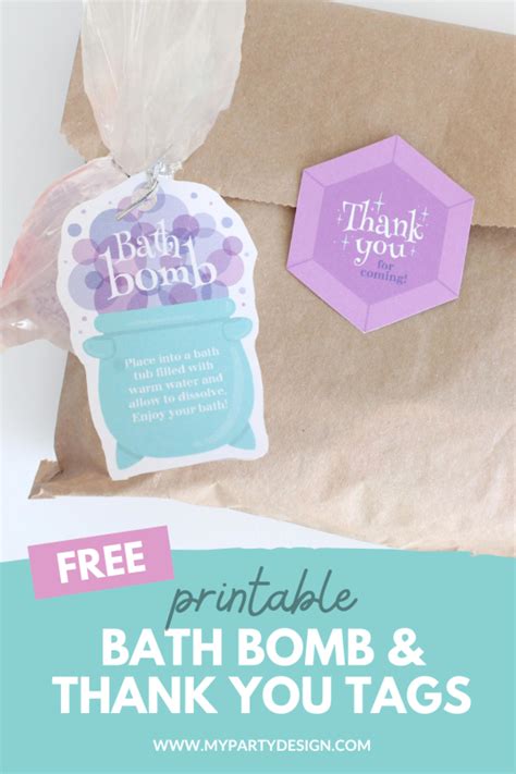Free Printable Bath Bomb Labels