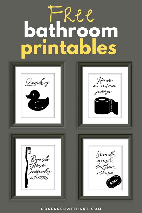 Free Printable Bathroom Art
