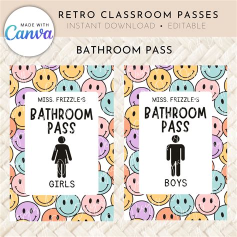 Free Printable Bathroom Passes