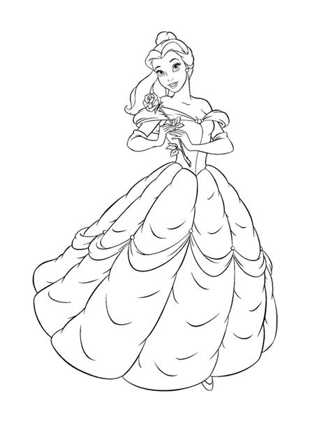 Free Printable Belle Coloring Pages