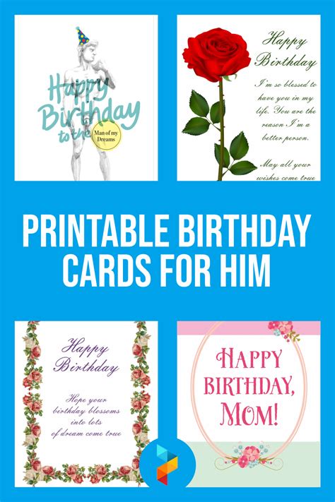 Free Printable Birthday Cards For Him