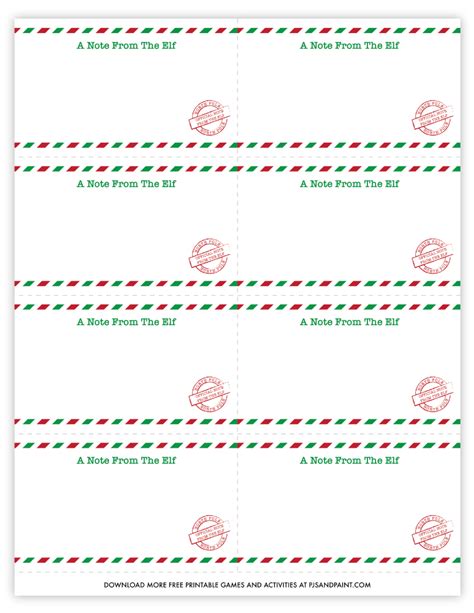 Free Printable Blank Elf On The Shelf Notes