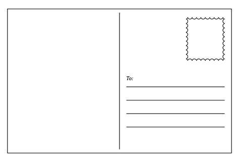 Free Printable Blank Postcard Template