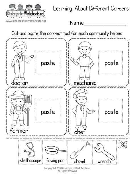 Free Printable Career Day Worksheets