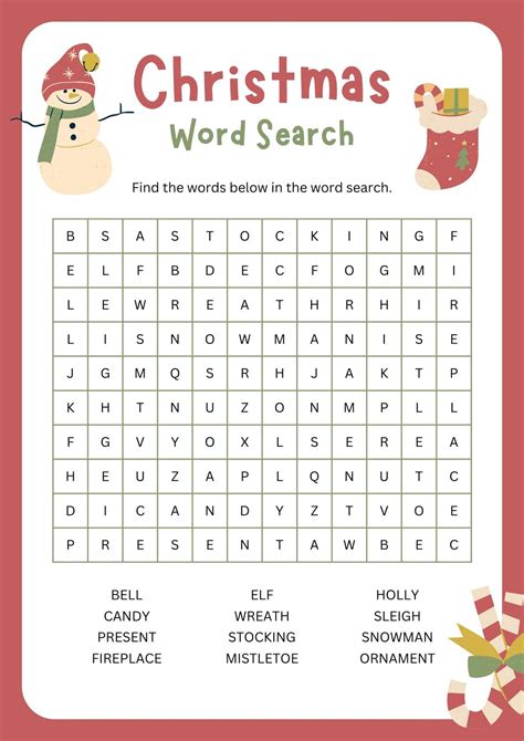 Free Printable Christmas Activity Worksheets