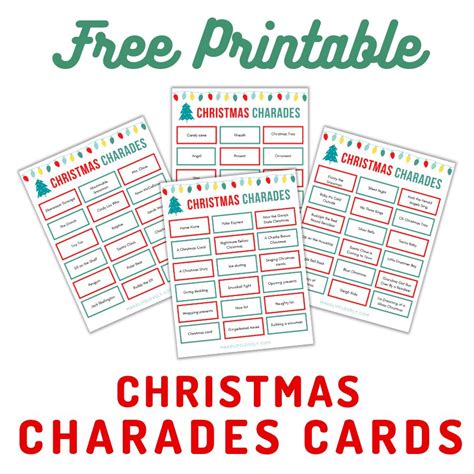 Free Printable Christmas Charades Game