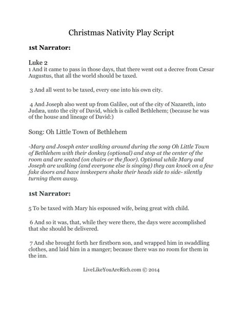 Free Printable Christmas Play Scripts