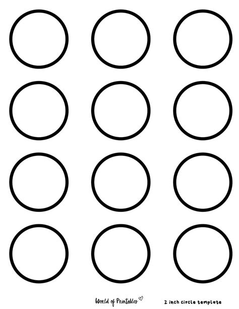 Free Printable Circle Templates