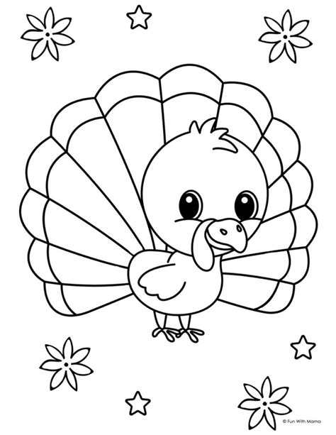 Free Printable Coloring Turkey