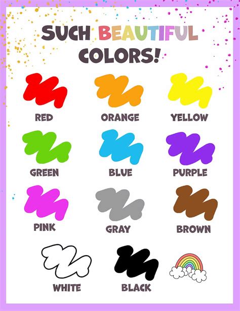 Free Printable Colors