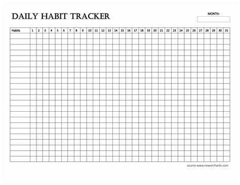 Free Printable Daily Habit Tracker