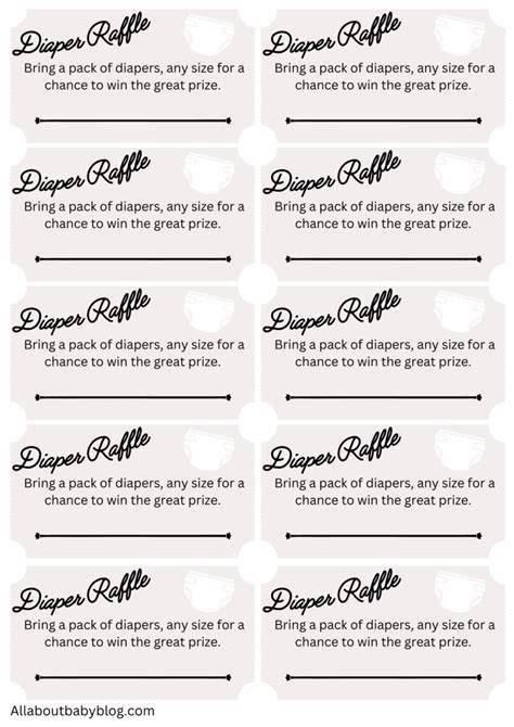 Free Printable Diaper Raffle Ticket Template