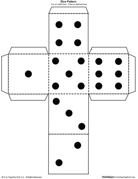 Free Printable Dice Template
