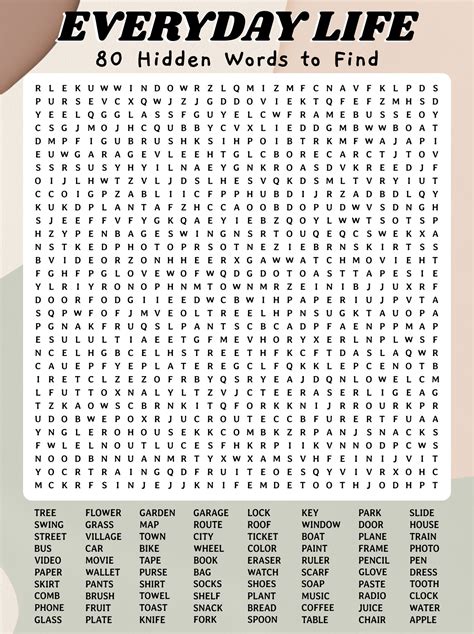 Free Printable Difficult Word Search Puzzles
