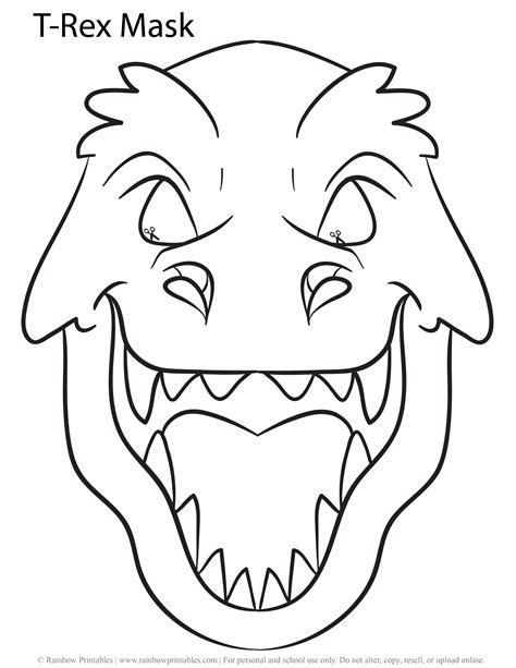 Free Printable Dinosaur Mask Template