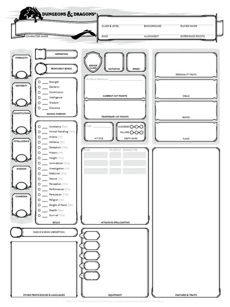 Free Printable Dnd Character Sheets
