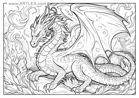 Free Printable Dragons Coloring Pages