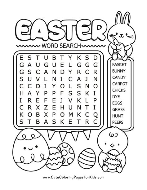 Free Printable Easter Word Search